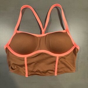 PINK Victoria's Secret Brown and Coral Bra